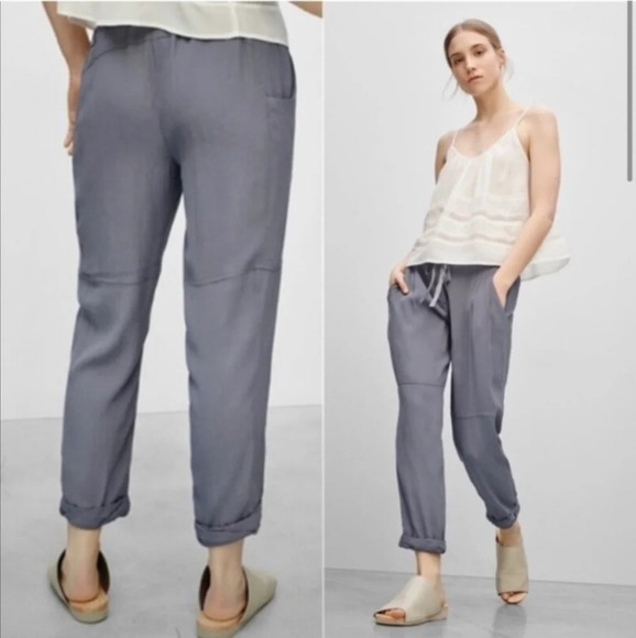 Aritzia Wilfred Marais Lightweight Cropped  Trouser Pant in Ashen Gray Medium - Picture 8 of 16